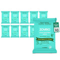 Zoviro Hand Sanitizer Wipes, Moisturizing With Tea Tree Essential Oil, Ultra-Soft 100% Viscose, Hand Wipes Travel Size, Tea Tree Scent, 20 Count (Pack of 10)