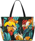 Beach Bag for Women Beach Tote Bag Waterproof Sandproof Large Bags with Zipper Big Capacity for Vacation Travel