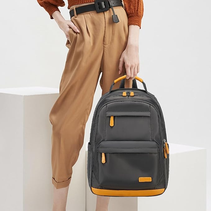mygreen Stylish and Multifunctional Women's Laptop Backpack - The Perfect Blend of Elegance and Practicality Dark Grey