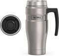 THERMOS Stainless King Vacuum-Insulated Travel Mug, 16 Ounce, Matte Stainless Steel