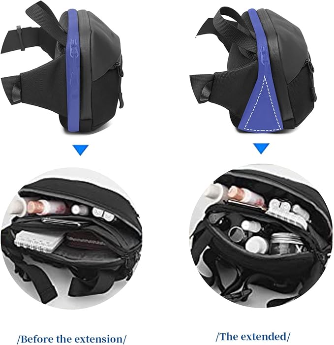Crossbody Fanny Pack Belt Bag for Women & Men with Multi-Pockets, Waterproof Sling Bag for Travel, Running, Hiking, Cycling, Fashion Waist Bag Fits All Phones, Perfect Running Bag