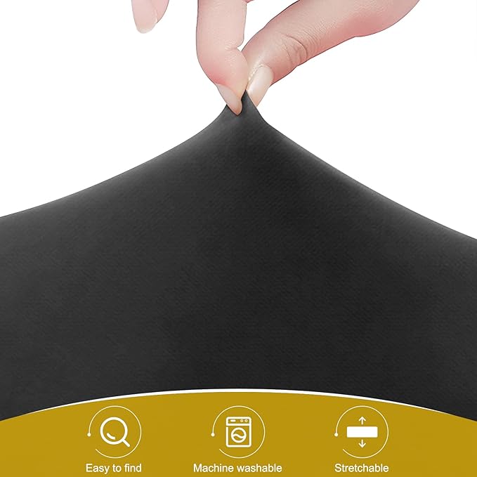 24 Inch PVC Luggage Protector Covers for TSA Approved Clear Suitcase Cover Protector Transparent Luggage Protective Cover Set (Black, Suitable for 23"-24")