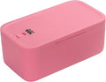 Sanidika Lockable Storage Box, Locking Medicine Box, Cell Phone Locked Jail, Food Medical Lockbox, Containers Bin for Personal Refrigerator Home Office Organization Travel Gift,9.25 x 5 x 3.6" (Berry)