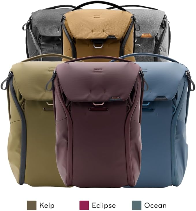 Peak Design Everyday Backpack V3 20L, Kelp, MagLatch Top, Dual Side Access, FlexFold Dividers, Fits 15" Laptop, For Camera Carry, Daily Commutes or Travel, Versatile Backpack for Men and Women