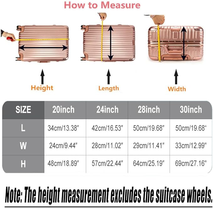 24 Inch Clear PVC Luggage Cover, 0.2mm Thick Lightweight Waterproof, Dustproof, Anti-Scratch Suitcase Cover, Luggage Covers for Suitcase TSA Approved, Fits 23"-24" Wheeled Luggage