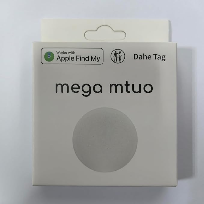 Luggage Tracker, Key Finder, pet Tracker, Smart Bluetooth Tracker paired with Find My (iOS only), Wallet Item Locator, Key, Replaceable Battery (White)