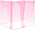 4 Corners Mosquito Net for Mosquiteros para Camas Bed Canopies Netting Bed Drapes Rectangular Mosquito Mesh for Camping Home Outdoor Travel(Pink,L75 X W47 X H59 Inch,Opening)