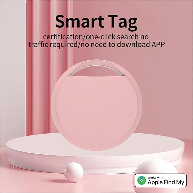 Air Tracker Tags 4 Pack Smart Tag Bluetooth Trackers Work with Apple Find My (iOS Only), Lightweight Tag Prevent Loss of Luggage Wallets Keys Bags,Replaceable Battery,IP67 Waterproof