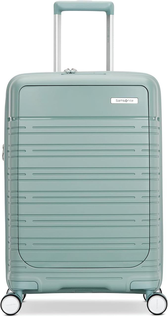 Samsonite Elevation Plus - Carry-On Hardside Luggage with QuickEntry™ Front Compartment - Scratch Resistant Polypropylene Shell, AirTag Holder, TSA Lock, Airline Approved- Cypress Green