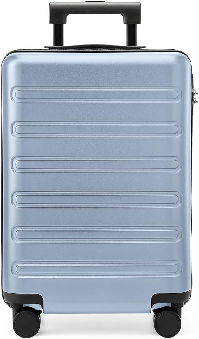 Carry on Luggage 22 X 14 X 9 Airline Approved, 20 Inch Luggage for 3-5 Days Travel, Double Spinner Wheels, 100% Hardshell PC, TSA Lock (09-Blue, Checked 28-Inch)