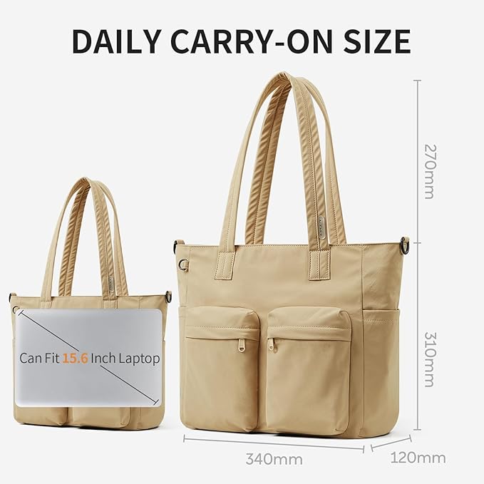 aji Tote Bag for women work, Water-Resistant Tote Bag with Multi Pockets,for Work/Travel/College/Daily
