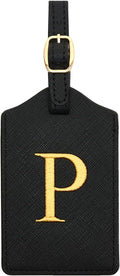 Luggage Tag PU Leather for Suitcase Baggage Handbag Travel Bag Label Suitcase Tag Suitcase Label Tag w. Name Card & Privacy Cover (P)