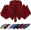 Compact Inverted Travel Umbrella, Automatic Open Close, 9-Rib 46 Inch Windproof Umbrella, Waterproof UPF 50+, Portable Umbrellas for Men, Women, Travel, and Daily Use