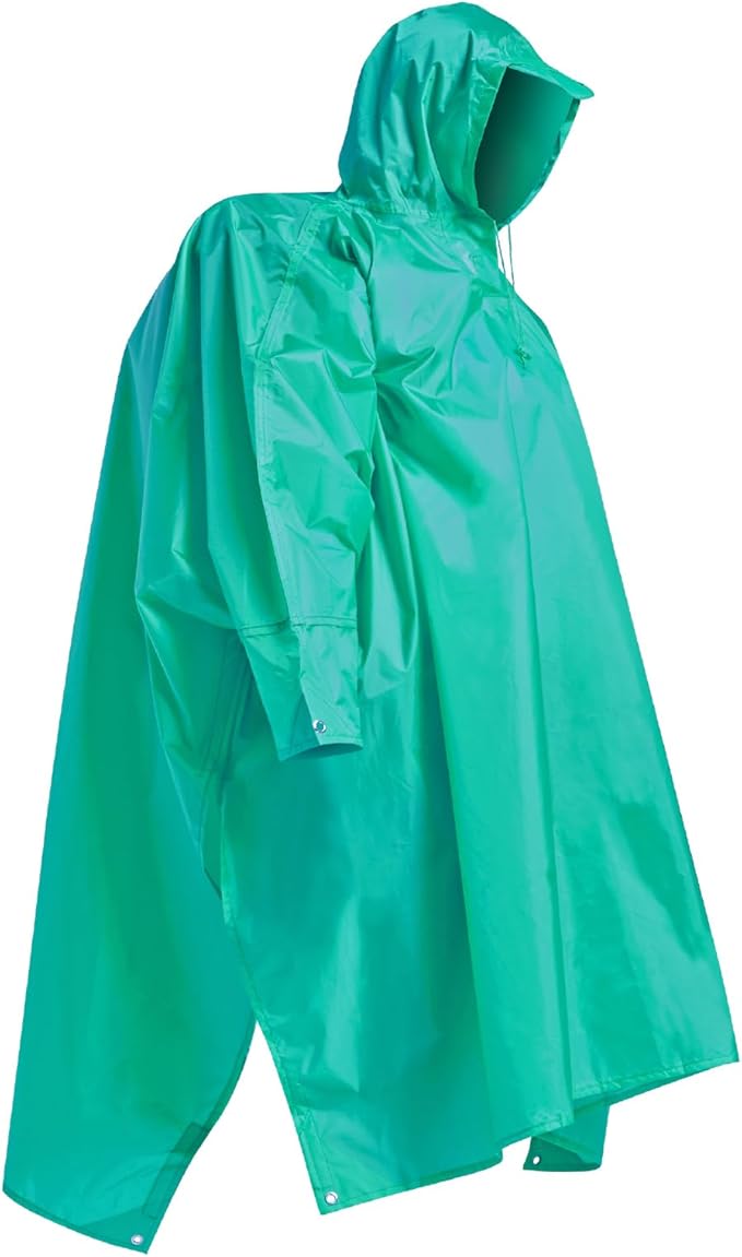 longsinger Hooded Rain Poncho for Adult with Pocket Waterproof Lightweight Unisex Raincoat for Hiking Camping Emergency