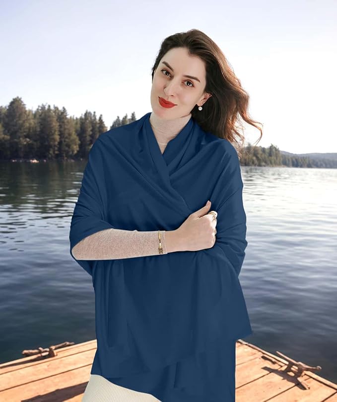 VENVSBEE Shawl Wraps for Women, Travel Scarf Soft Blanket Wrap Pashmina Travel Accessory for Airplane