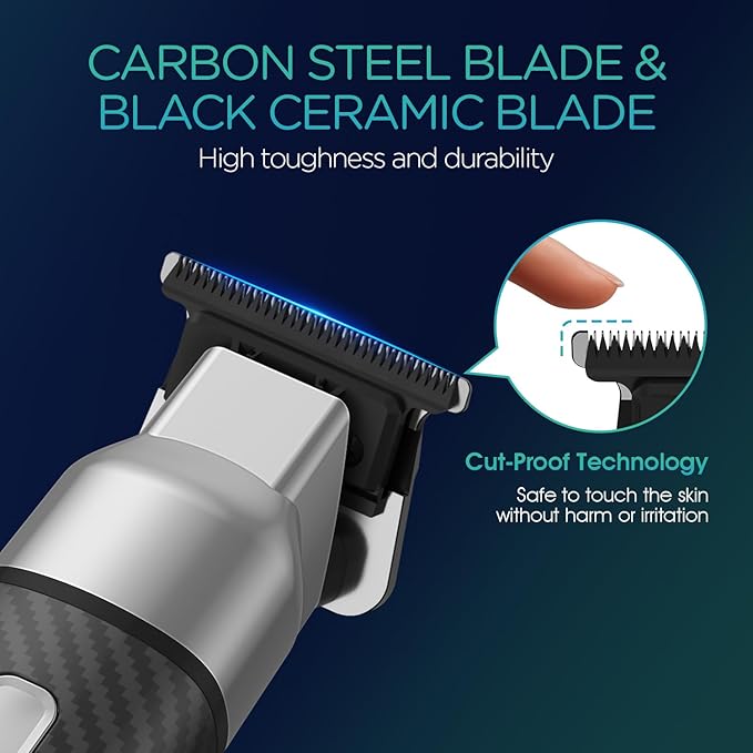 VOYOR Body Hair Trimmer for Men,Electric Razor,Versatile Groin & Body Trimmer,Waterproof and Cordless Shaver, Manscaper for Men, USB-C Charging Groomer,Ceramic Blade Razor Male Grooming HT310 (Black)