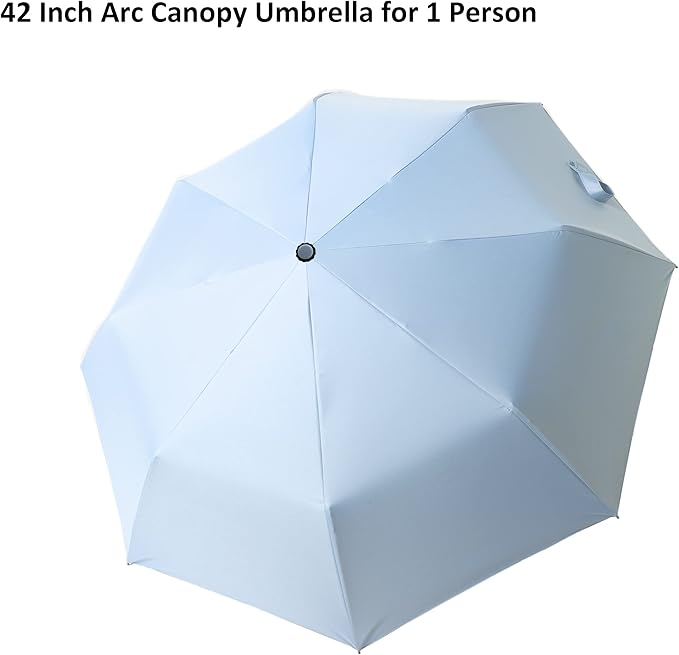 BAODINI Small UV Protection Travel Umbrella Compact for Rain and Sun UPF 50+ 41 inch Portable Umbrella for Women and Men