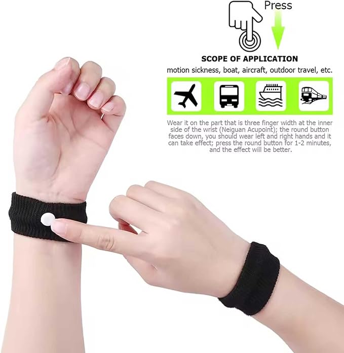 5Pair Motion Sickness Bands Wristband for Adult and Kids Morning Sickness Bracelets for Pregnant Women Acupressure for Car, Sea,Air Sickness