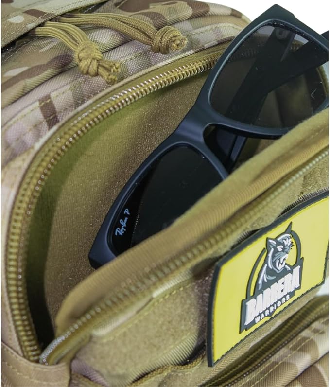 25 L Tactical Backpack: durable military-style backpack with MOLLE system for everyday use, travel, gym, hiking, fishing, camping, and outdoor sports. (MULTICAM CAMO 25L)
