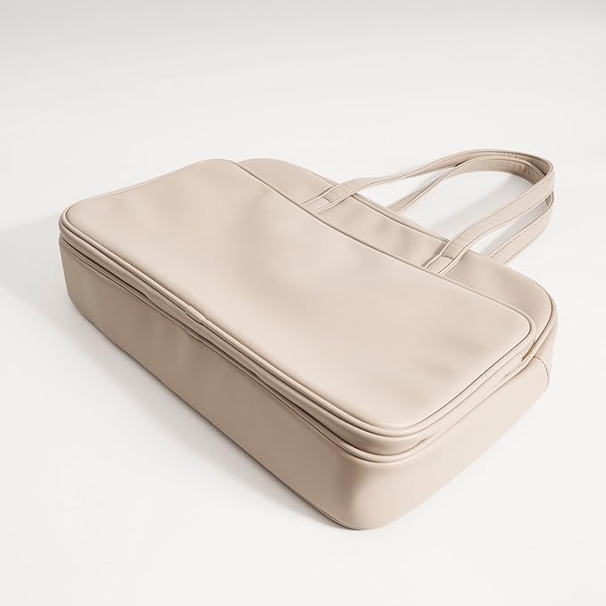 Laptop Tote for Men & Women 14Inch Computer Bags Briefcase Business Office Travel Work Handbag Carrying Bag with Large Front Pocket Color Khaki