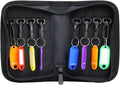 Portable Zippered Key Organizer, Fireproof Key Case with 8 Key Hooks and Tags,Waterproof Key Binder,Portable Key Storage for Estate Sales Hotel Executives and Car Service