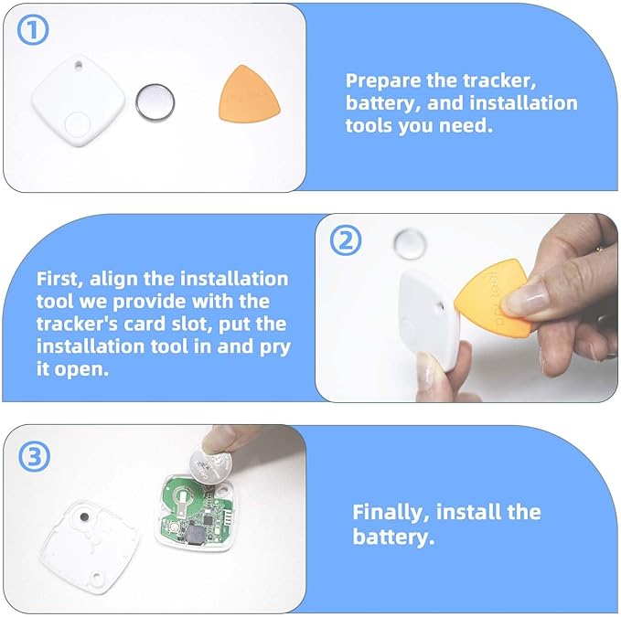 Bluetooth Tracker Keys Finder and Item Locator (iOS Only); Up to 200 ft Find Nearby, Phone Finder, Replaceable Battery, Suitable to Track Keys/Backpacks/Luggage/Suitcases. 1-Pack