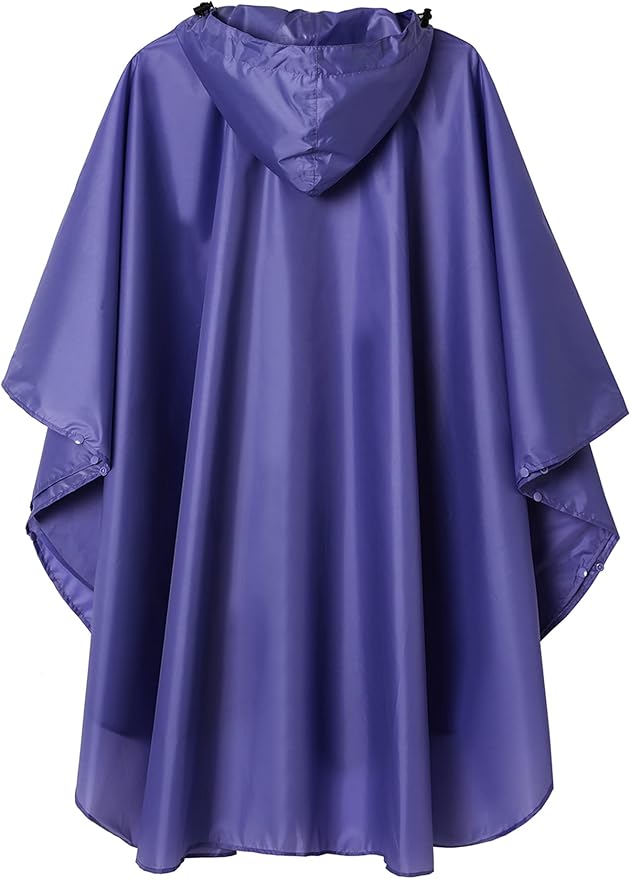 SaphiRose Unisex Rain Poncho Raincoat Hooded for Adults Women with Pockets