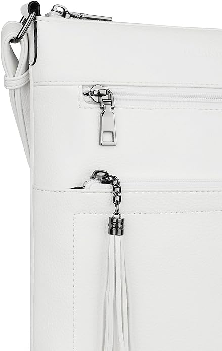 MASINTOR Crossbody Purses for Women, Multi Pocket Casual Crossbody Bag, Adjustable Strap Shoulder Bag with Tassel