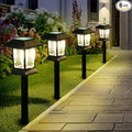 6 Pack Solar Pathway Lights Outdoor Waterproof, Dual-Use Stake & Hanging Lantern, 17 Inch ABS Warm White 3000K, 1000mAh Ni-MH Battery & Monocrystalline Panel, Auto On/Off for Garden Yard Patio Walkway