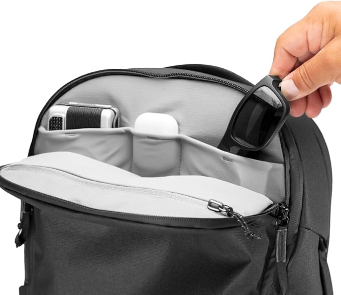 Peak Design Travel Backpack 30L, Black, Expandable 27-33L Design, Rear and Top Access, Weatherproof Shell, Laptop Sleeve, Ideal for Travel or Everyday Carry, Versatile Backpack for Men and Women