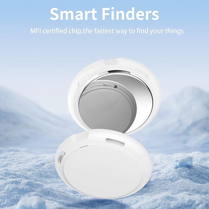 Tracker Tags-4 Pack [Apple MFi Certified] Pair with Apple Find My(iOS Only) Smart Bluetooth Tracking Tags Key Finder Item Locator Waterproof Worldwide Tracker for Pets Wallet Backpack Dogs Luggage