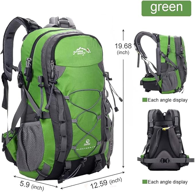 INOXTO lightweight Hiking Backpack 35L/40L Hiking Daypack with Waterproof Rain Cover for Travel Camping Outdoor Men and Women
