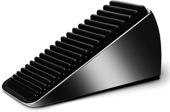 Heavy Duty Tall Door Stop Wedge - Large Door Stopper, Door Stoppers for Bottom of Door, Tall up to 2.6 in, Zinc Alloy and Silicone Made Suits Any Heavy Door Any Smooth Floor