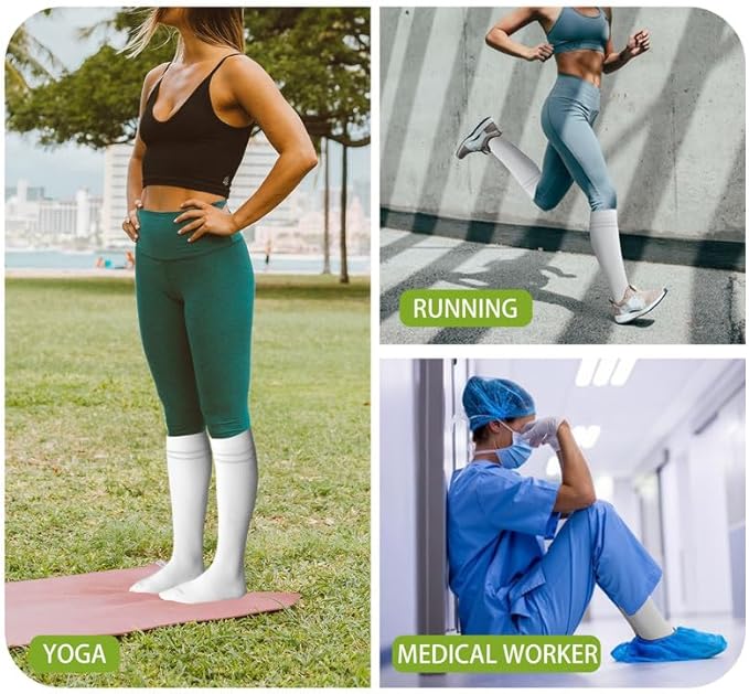LEVSOX Compression Socks for Pregnant Women 20-30 mmHg Knee High Cute Funny Mens Supports Socks for Nurses, Medical, Travel