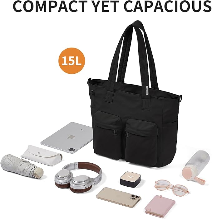 aji Tote Bag for women work, Water-Resistant Tote Bag with Multi Pockets,for Work/Travel/College/Daily