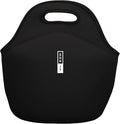 Sok It LunchTote Zippered Bag Insulated Neoprene Caddy (Black, Large 4.5 Quart Lunch Tote)