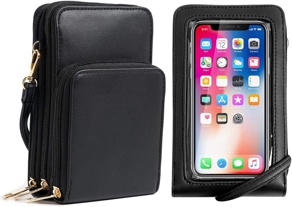 Crossbody Cellphone Purse Women Touch Screen Bag RFID Blocking Wallet Handbag Shoulder Strap