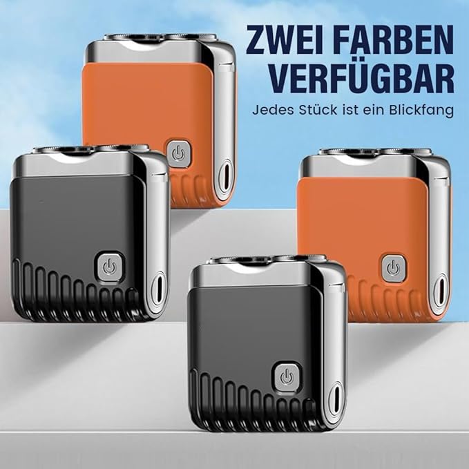 Mini Electric Shaver, Dual Head Waterproof Rechargeable Razor Mini Wet Dry Shaving Razor for Travel Home Use (Orange)