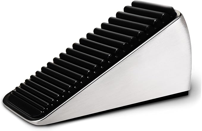 Strongest Large Door Stopper - Heavy Duty Tall Door Stop Wedge Door Stoppers for Bottom of Door, Tall up to 2.6 In Doorstop Zinc Alloy and Silicone Made Suits Any Heavy Door Any Smooth Floor