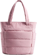 BAGSMART Tote Bag for Women, Lightweight Puffy Tote Bag with Compartments Shoulder Bag Handbag for Travel, Work, Gym,