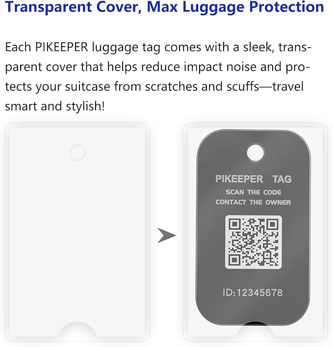 Smart Luggage Tags with QR Code Location Display - Customizable Tags with Privacy Protection for Lost & Found, 4-Pack Waterproof & Durable Travel ID Labels for Suitcases & Backpacks