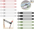 [12Park]UMUST Silicone Cable Ties, Reusable Cable Management Organizer, Cord Tie,Multipurpose Elastic Cord Organizer for Bundling and Fastening Cable Cords Wires(black,white,pink,green)