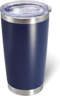 20oz Tumbler Bulk Stainless Steel Tumblers with Lid Vacuum Insulated Double Wall Travel Coffee Mug Powder Coated Tumbler Cup for Hot and Cold Drinks(Navy Blue, 1 pack)