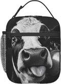 Cow Insulated Lunch Box for Women Men Cow Lunch Bag for Travel,or Fishing Polyester