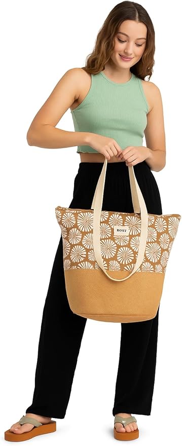 Roxy Women's Beach Tote Bag | Travel | Vacation | Straw | Lightweight | Breathable