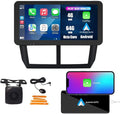 Kunfine CarPlay Android Auto Navigation Stereo GPS Radio Reverse Camera Display 10.33" QLED Touchscreen Headunit Tablet Pad Media Player for Subaru Forester 2007-2013, if Applicable Octa Core 4G+64G