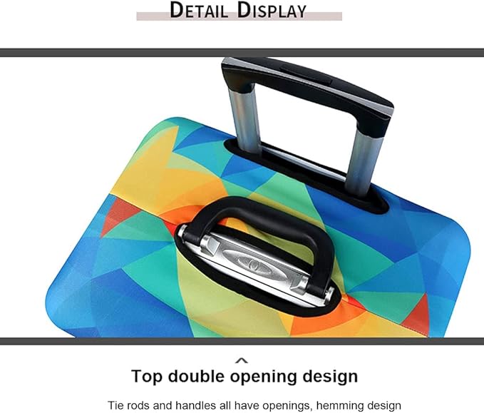 MosaiRudo Thicker Luggage Cover Elastic Suitcase Cover Protector Fits 18-32 Inch Suitcase Travel Accessories (TKM0095, M)