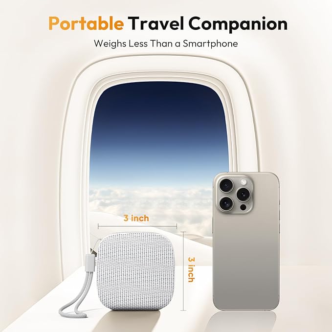 Portable Sound Machine for Travel, White Noise Sound Machine for Sleeping with Night Light, Mini Noise Machine with 20 Quality Non-looping Sounds, Headphone Jack, Memory, Timer for Adults,Hotel