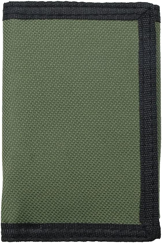NEICY RFID Blocking Canvas Wallet for Men and Women - Camo Trifold Outdoor Sports Wallets with Magic Sticker for Teen Kids (Green)