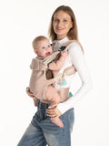 Grownsy Baby Carrier Newborn to Toddler (7-44lbs), Ergonomic & Cozy Wraps with One-Click Buckle, Head Support for Hands-Free Comfort, Dusty Pink